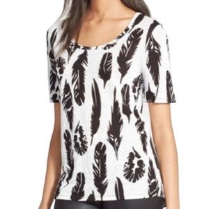 Vince linen feather t shirt